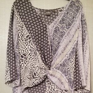 NY & Co Mixed print twist front Hi Low